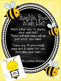 Bumble Bee Class Donations/Wish List