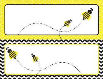 Bumble Bee Printable Blank Classroom Labels By Too Sweet Printables ...