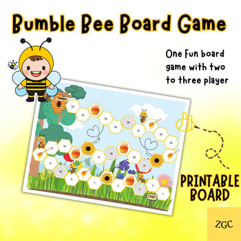 Preview of Bumble Bee Printable Board Game, Spring Game, Cooperative Games