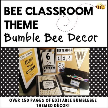 Bumble Bee Theme - Bee Classroom Decor by Multi Grade Mania