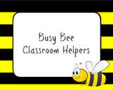 Bumble Bee Themed Classroom Jobs Bundle