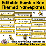 Bumble Bee Themed Nameplate/Deskplate/Nametags