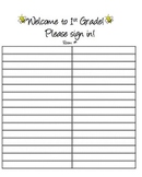 Bumble Bee open house sign in sheet