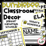 Bumblebee Classroom Theme - Teacher Planner Calendar, Sche