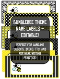 Bumblebee Theme Name Labels - Editable!