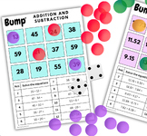 Bump Games - Addition and Subtraction (whole and decimal numbers)