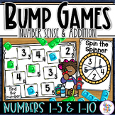 Number Sense & Addition Bump Games for numbers 1-5 & 1-10 