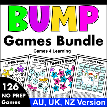 Preview of Bump Games Bundle [Australian UK NZ Edition]: Maths Games for Fact Fluency