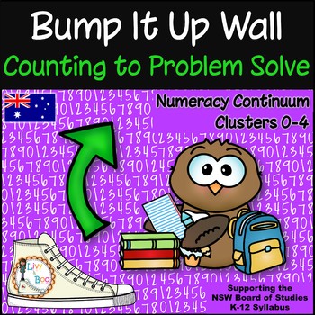 Preview of Bump It Up Wall - Australian Numeracy Continuum - COUNTING TO PROBLEM SOLVE