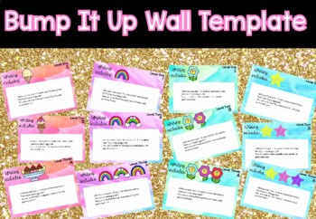 Preview of Bump It Up Wall Yearly Template - Writing English Assessment