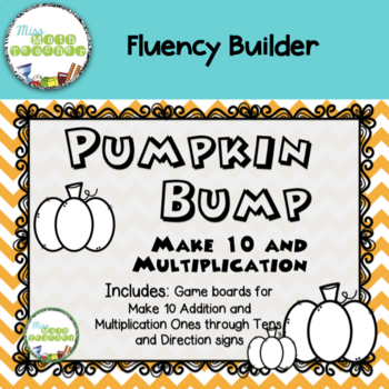 Preview of Bump: Pumpkin Theme Make 10 & Multiplication