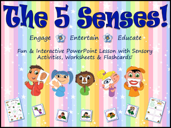 Preview of Bumper Pack for The Five Senses: PPT, Flashcards, Worksheets!