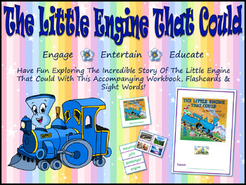 Preview of The Little Engine That Could: Workbook, Vocab PPT, Flashcards & Sight Words!