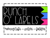 Bunch O' Labels - Green/Blue/Pink