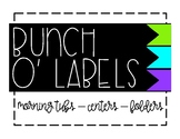 Bunch O' Labels - Green/Teal/Purple