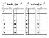 Bunco Game Card - 2 Rounds