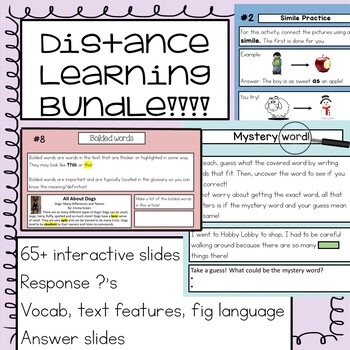 Preview of Bundle: 1 Month of Reading Digital Interactive Activities 