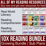 10x Reading Comprehension and Intervention GROWING Bundle 
