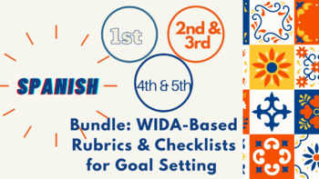 Preview of Bundle: 1st, 2 & 3, 4 & 5 Grades Spanish Language Rubrics for Speaking & Writing