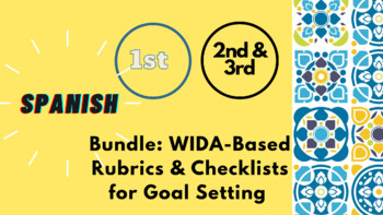 Preview of Bundle: 1st, 2nd & 3rd Grades Spanish Language Rubrics for Speaking and Writing