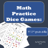 Bundle: 1st Grade Math Practice Dice Games- Addition, Subt