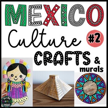 Preview of Bundle #2 Mexican Culture Crafts Hispanic Heritage Mexico Fiesta 5 mayo Day Dead