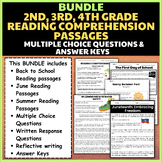 Bundle|2nd 3rd 4th Grade Reading Comprehension Passages|Mu