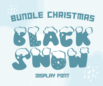 Preview of Bundle 3 Version Fonts: BlackSnow for Christmas with Doodle
