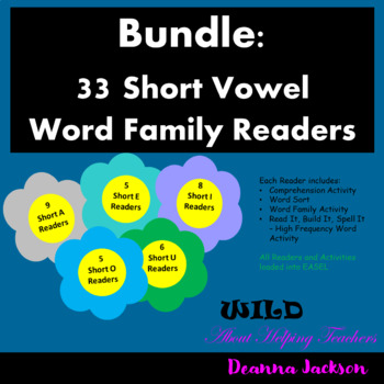 Preview of BUNDLE: Digital Books & Phonics Activities for 33 Short Vowel Word Families