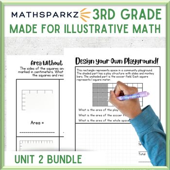 Preview of Math Sparkz Bundle - based on 3rd Grade Illustrative Math (IM) Unit 2
