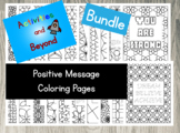Bundle 40 Page Positive Message Coloring Pages Affirmation