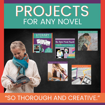 Preview of ELA Projects for Any Novel - Bundle l End of the Year English Project 