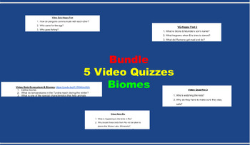 Preview of Bundle-5 Video Quizzes: Biomes