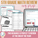 Bundle 5th Grade Math Review EOG preparation Problems (Dis