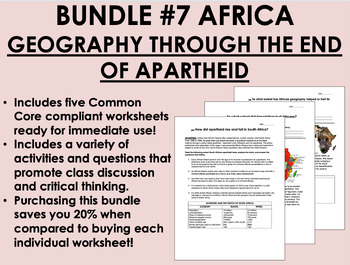 Preview of Bundle #7  Africa - Geography Through the End of Apartheid
