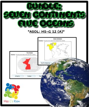 7 Continents And 5 Oceans Worksheets Teaching Resources Tpt