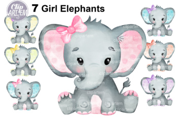 Download Baby Elephant Clipart Worksheets Teaching Resources Tpt