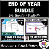 Bundle: 7th Grade End of Year Review Unfair Game & Final E