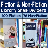 Library Shelf Dividers BUNDLE | 176 Fiction & Nonfiction L