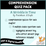 Bundle: A Wrinkle in Time Reading Comprehension Quiz Pack