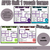 Bundle APES Unit 1: Ecosystems Vocab word sort- Friedland 