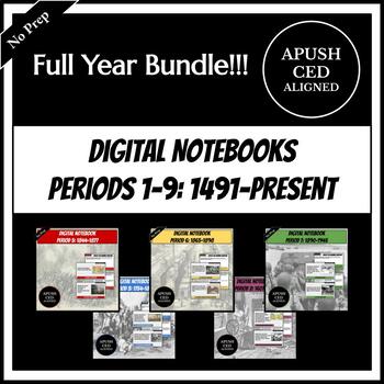 Preview of Bundle | APUSH | Interactive Notebook | Key Concepts | Learning Objectives