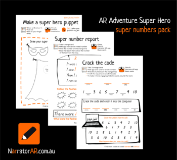 Preview of Bundle AR Adventure l Super Number activity pack l Animate writing in AR K-2