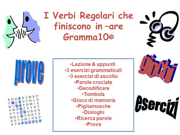 Preview of Bundle ARE Italian verbs verbi in present tense