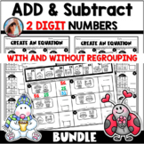 Add & Subtract 2 Digit Numbers with Regrouping – Bundle