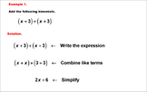 Bundle: Adding and Subtracting Binomials