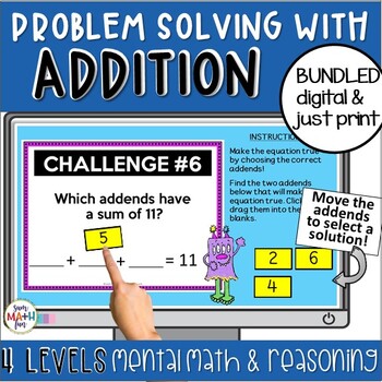 Preview of Addition Facts Digit Fidget | Mental Math | Digital and Printable