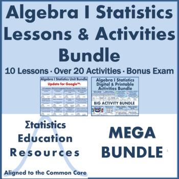 Preview of Bundle: Algebra 1 Statistics Unit Lessons & Activities (Common Core)