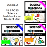 Bundle: All 3 Student Notebooks for use with FOSS 3rd Grad