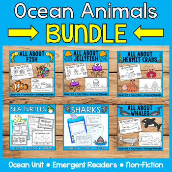 Preview of Bundle | All About Ocean Animals | Emergent Readers | Non-Fiction